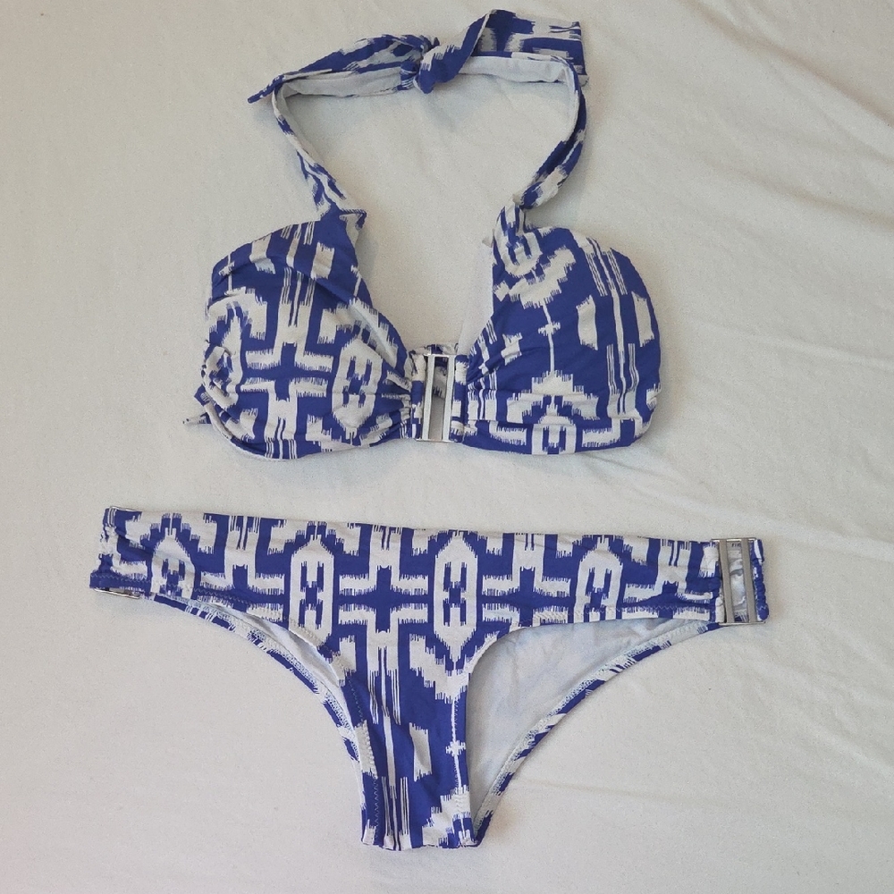 Zingara Blue Patterned Women's Bikini Set